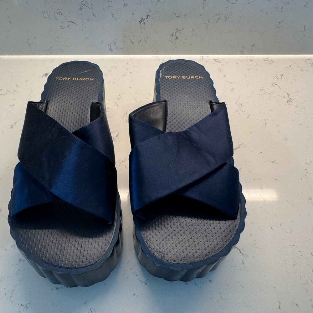 Tory Burch Navy Blue Sandals
